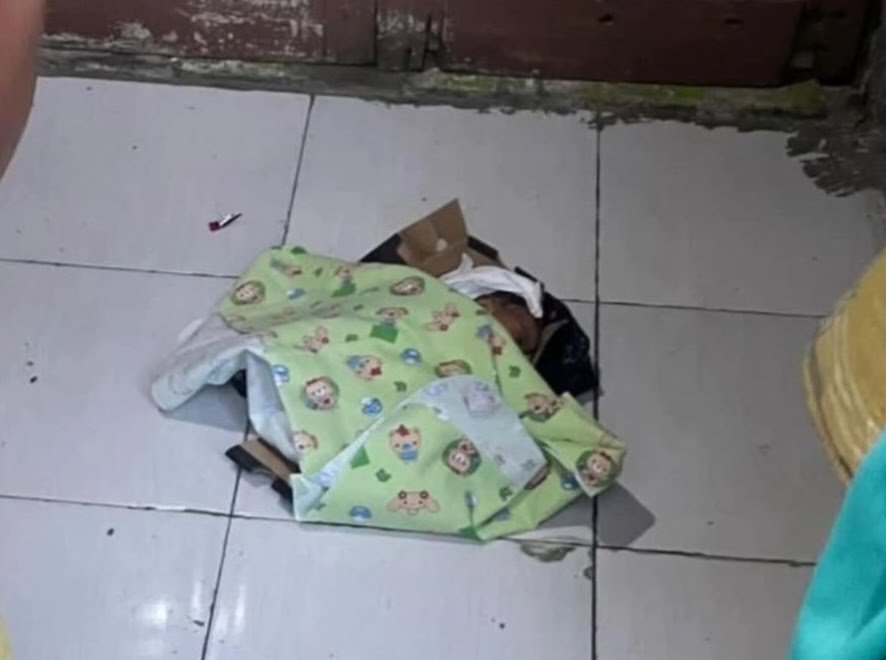 Warga Maccini Sombala Kecamatan Tamalate Digegerkan Penemuan Bayi di Depan Toko