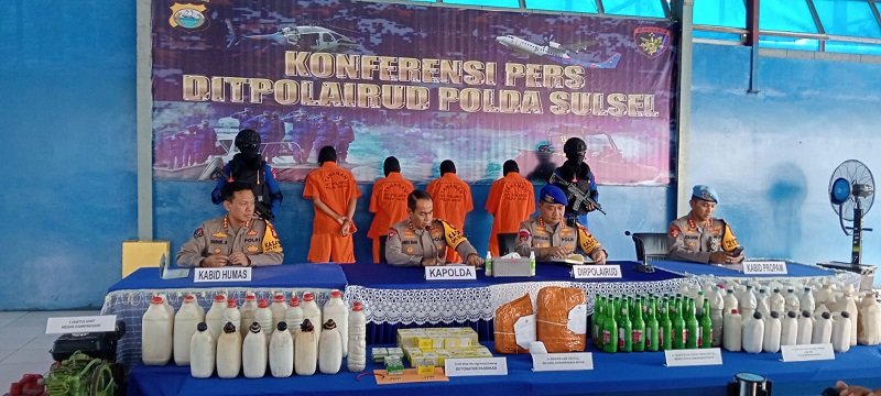 4 Pelaku Bom Ikan di Ringkus Ditpolairud Polda Sulsel