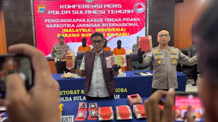 Gagalkan Peredaran 24 Kg Sabu yang Dipasok dari Malaysia, Polda Sulteng Tangkap Tiga Pelakunya