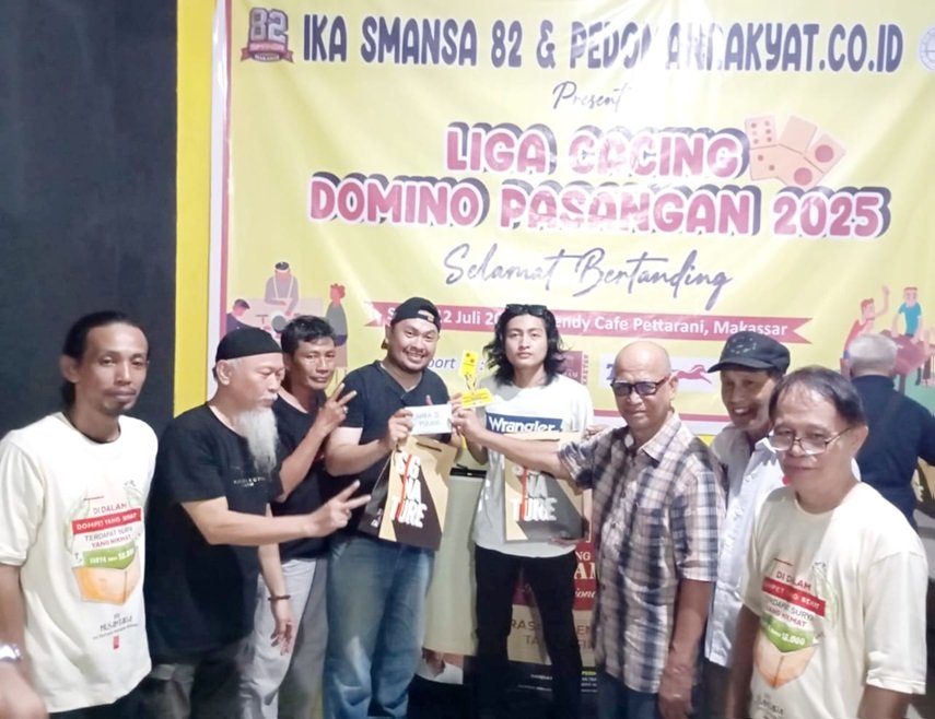 Liga Cacing Domino 2025 IKA SMANSA 82 Berlangsung Meriah, Diikuti 200 Pasangan dan Joe-Ayub Raih Juara 1