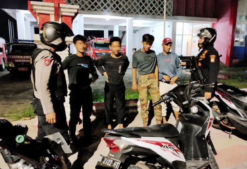 Aksi Freestyle dan Videonya Viral, Empat Remaja Digelandang ke Polres Gowa Bersama Satu Buah Parang