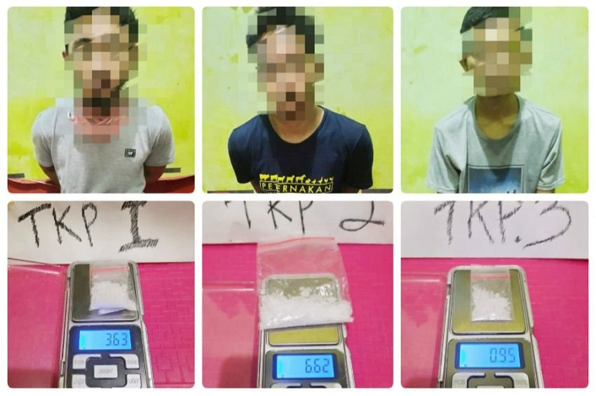 Diduga Pengedar Sabu, Seorang Mahasiswa dan Dua Karyawan Swasta Dibekuk Satuan Narkoba Polres Gowa