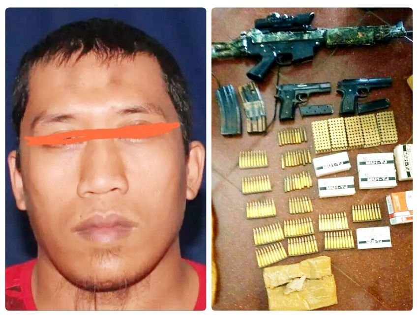 Berhasil Ringkus Seorang Terduga Teroris, Densus 88 Polda Jatim Sita Pistol dan Senjata Laras Panjang