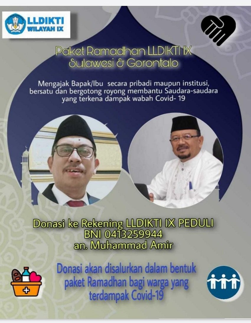 Paket Ramadhan LLDIKTI IX Bagi Terdampak Covid-19, Direspon Positif Pimpinan dan Dosen PTS