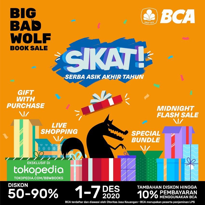 Big Bad Wolf Online Sale, Bazar Buku Terbesar Dunia Kembali Hadir di Official Store Tokopedia 1-7 Desember 2020