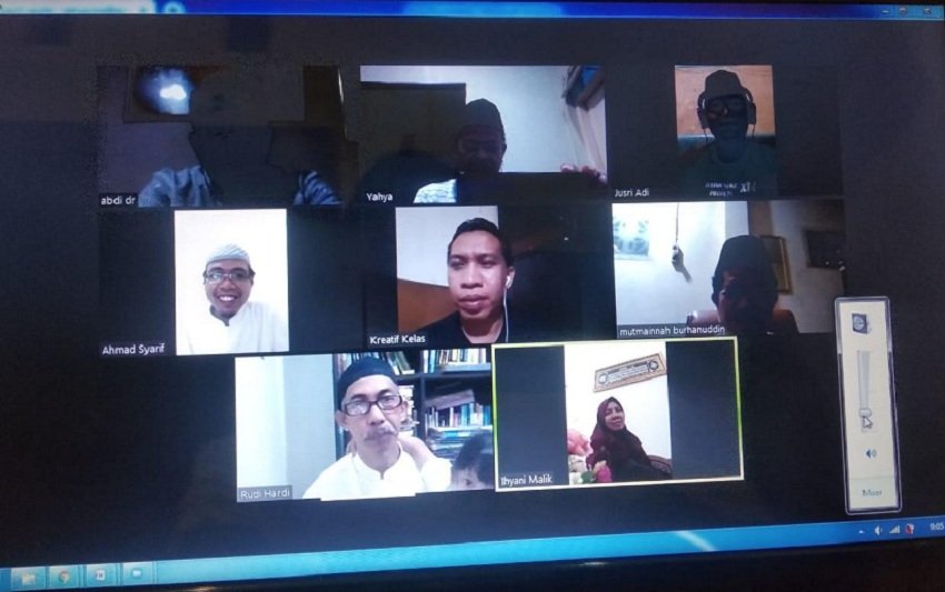 UPM Fisip Unismuh Makassar Rapat Evaluasi Kuliah Via Teleconference