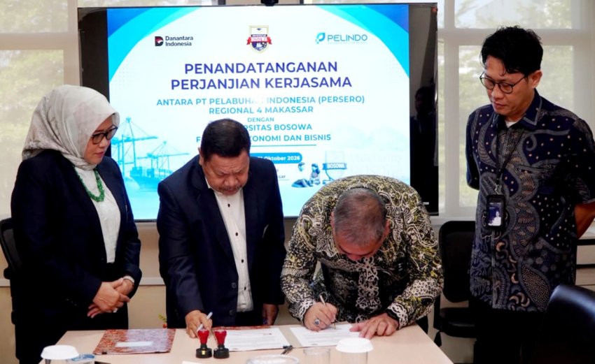 Pelindo Regional 4 Makassar Perkuat Sinergi dengan Universitas Bosowa di Bidang Pendidikan dan SDM melalui MoU