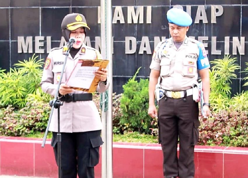 Pimpin Apel Pagi, Kabag Sumda Polres Gowa Sosialisasikan Hasil Rakornis PNS Polri