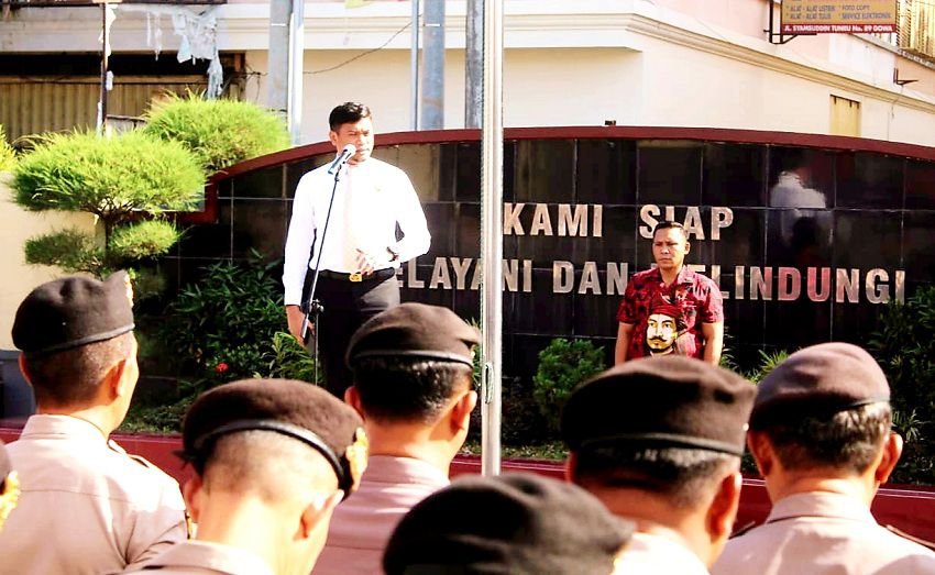 Ketua PMI Sulsel Pimpin Apel Memperingati HUT ke-74 PMI di Polres Gowa