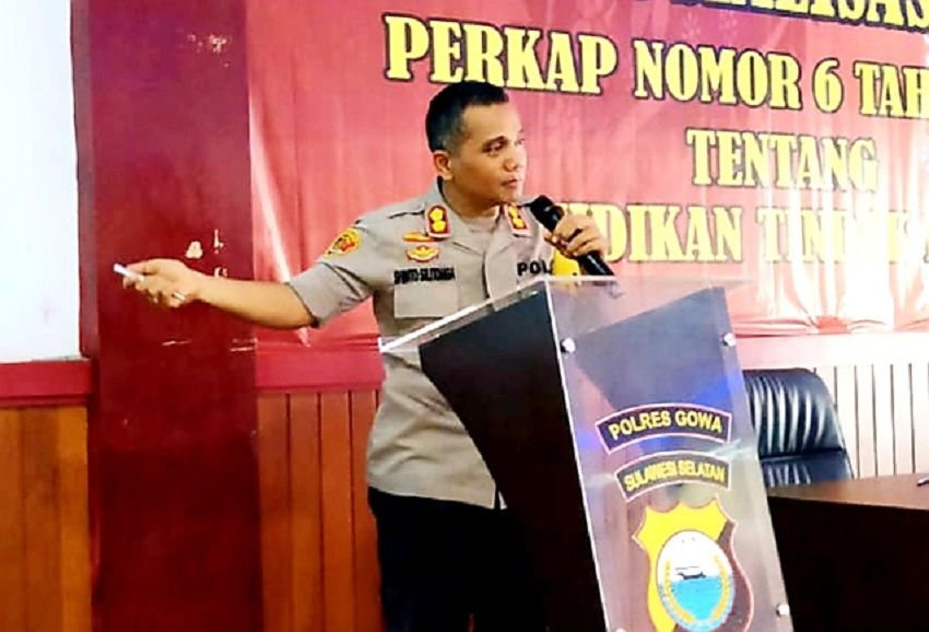 Polres Gowa Gelar Sosialisasi Perkap No.6 Tahun 2019 Tentang Penyidikan Tindak Pidana