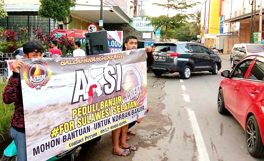 Ballaparang Creative Gelar Aksi Peduli Banjir "#Pray For Sulsel"