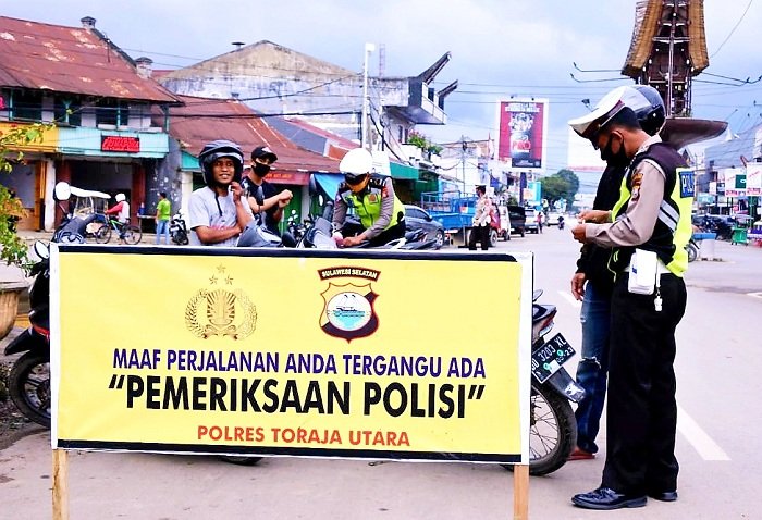 Budayakan Tertib Lalu Lintas, 45 Kendaraan Terjaring Operasi Rutin di Toraja Utara